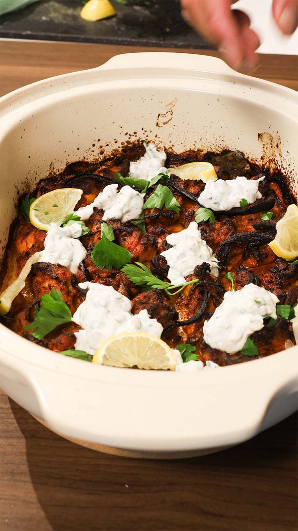 Claypot Chicken Shawarma with Cucumber Yogurt Sauce