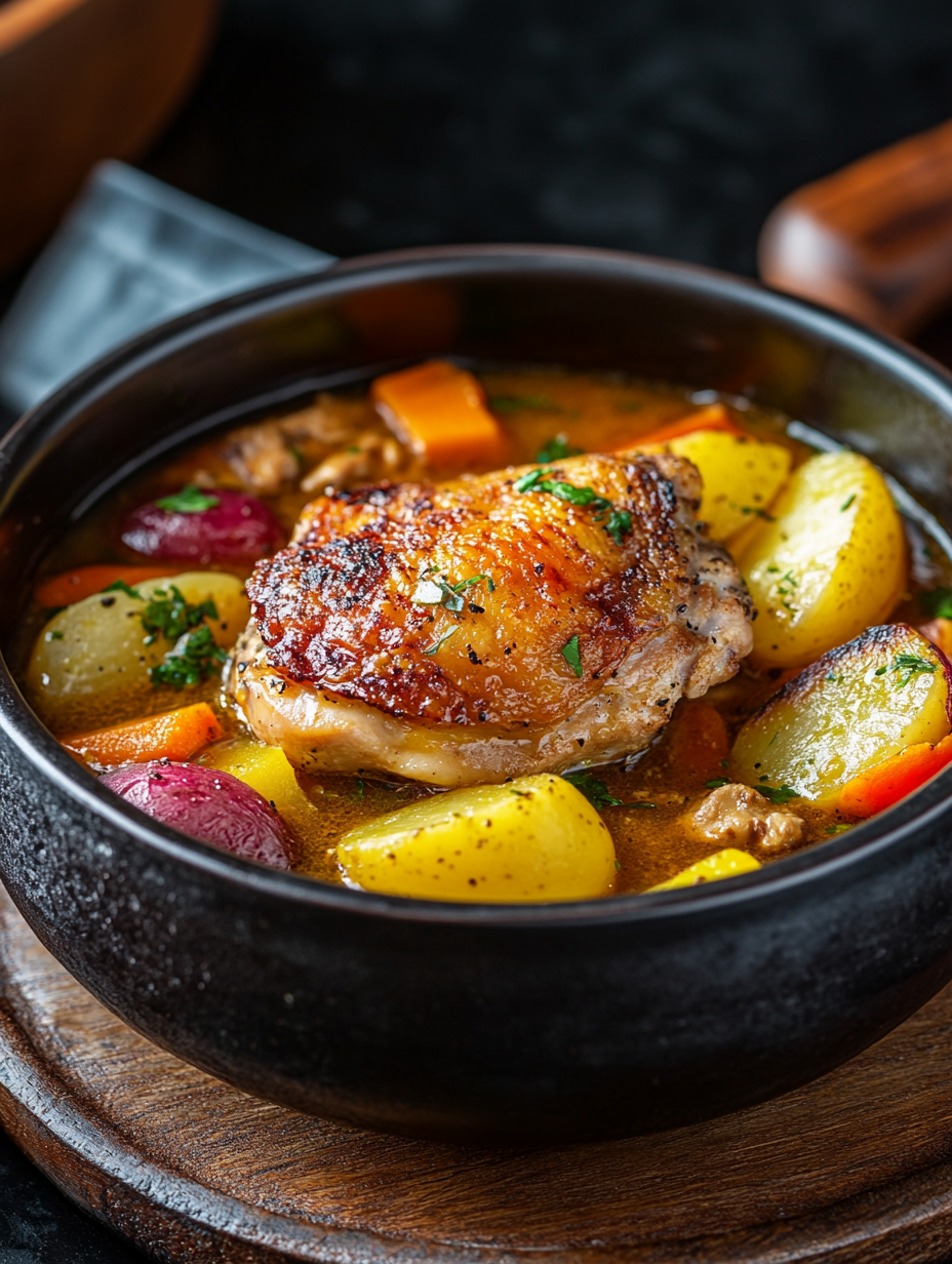 Chicken Vesuvio - Magnifique Claypot Oven Recipe