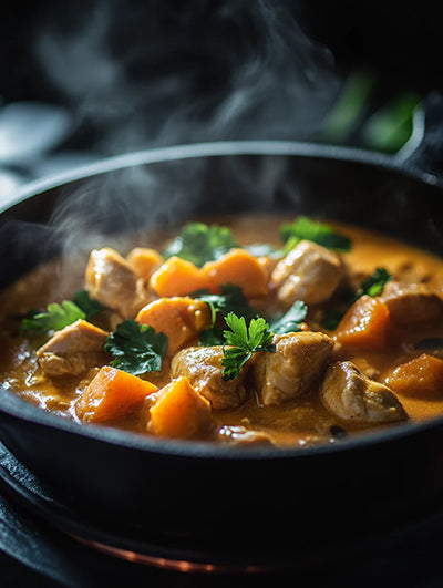 Coconut Milk Braised Chicken & Sweet Potato Stew