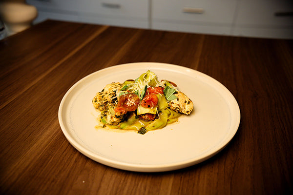 Summer Chicken & Pesto Pasta (Zoodle Edition)