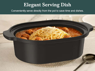 Slow Cookers by Magnifique, an elegant serving dish perfect for serving pasta and saving time on dishes.