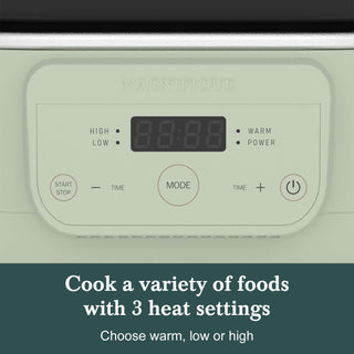 Slow Cookers by Magnifique control panel showcasing 3 heat settings for versatile cooking.