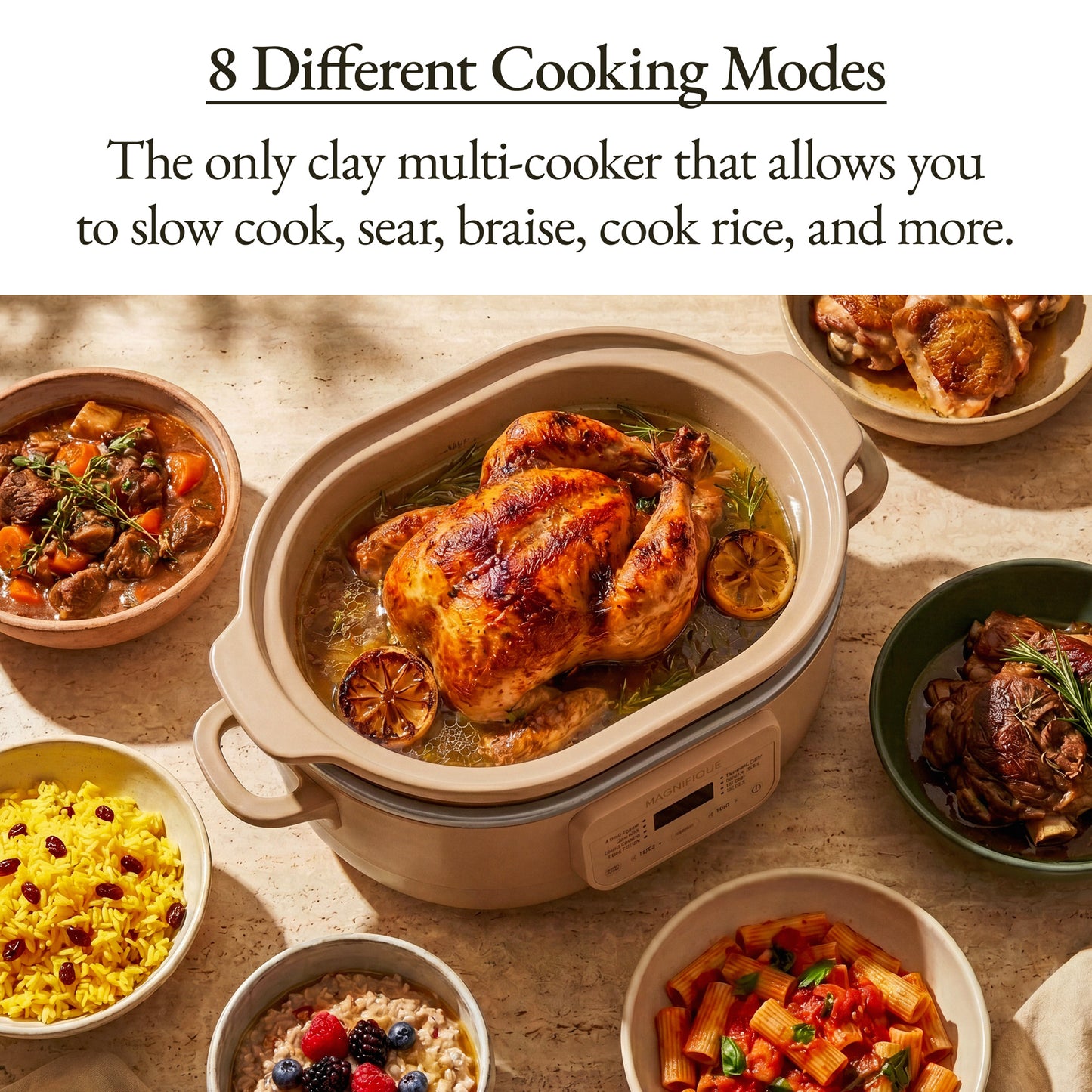 Casserole Claypot 8-in-1 Multi-Cooker