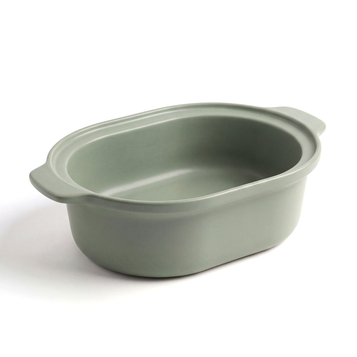 6 quart Sage Claypot pot shown on its own without the lid