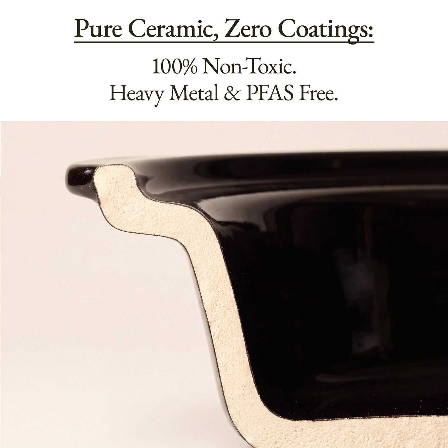 Pure Ceramic, Zero Coatings: 100% Non-Toxic, Heavy Metal & PFAS Free slow cooker.