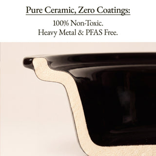 Pure Ceramic, Zero Coatings: 100% Non-Toxic, Heavy Metal & PFAS Free slow cooker.