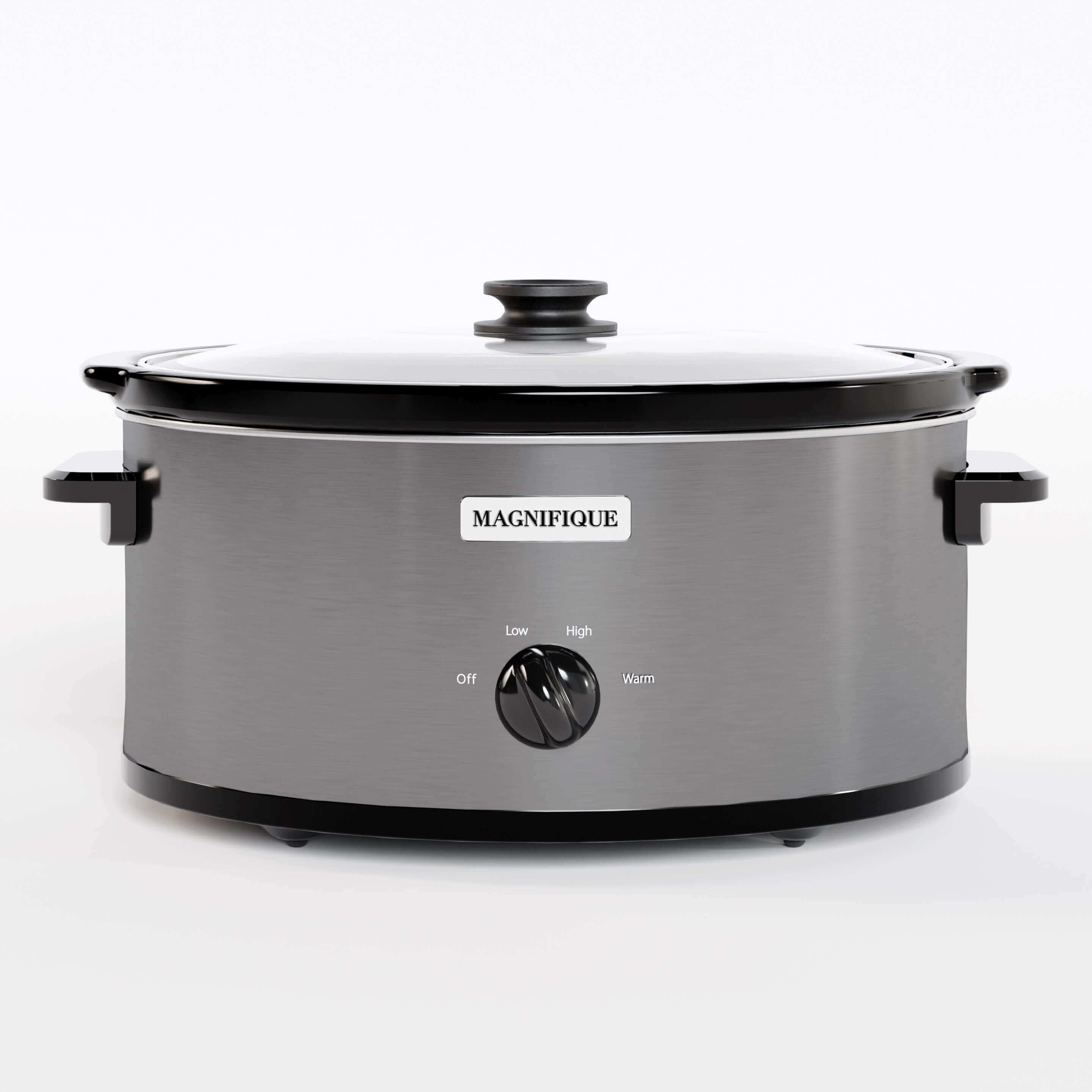 Magnifique 6-Quart Digital Programmable Slow Cooker with Timer, Stainless Silver, Size: 6qt
